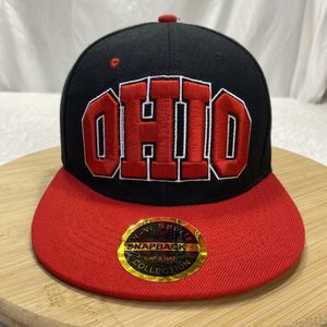 Ohio State Hat Mens SnapBack Cap Red And Black OSU Embroidered Adjustable